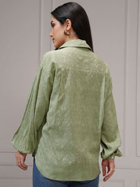 Tokyo Talkies Women Button Down Full Sleeve Shirt
