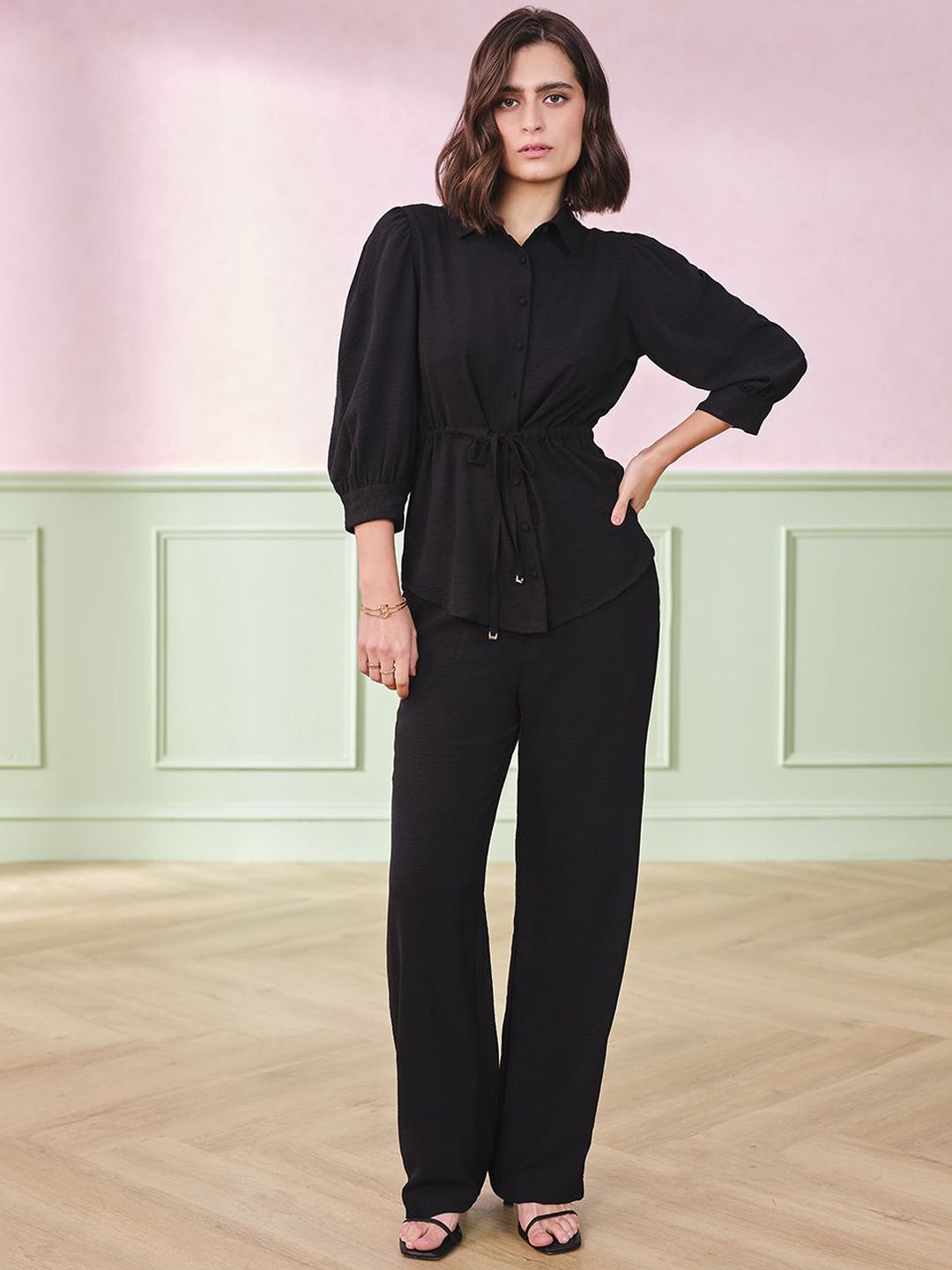 AND Shirt Collar Top With Trousers Co-Ords