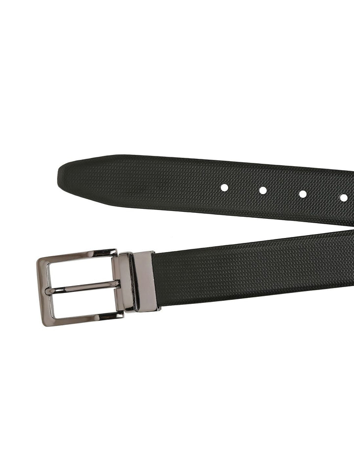 Teakwood Leathers Men Textured Leather Reversible Formal Belt