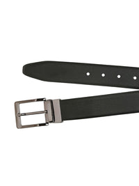 Teakwood Leathers Men Textured Leather Reversible Formal Belt