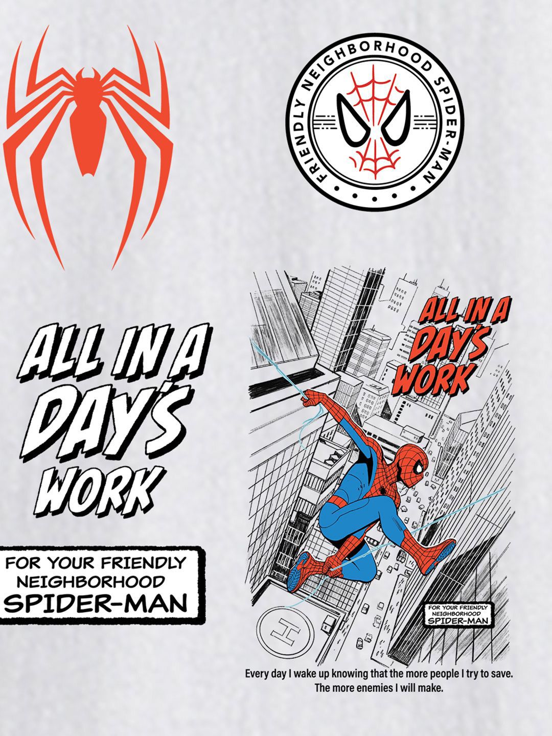 Bewakoof Spiderman  Printed Pure Cotton T-shirt