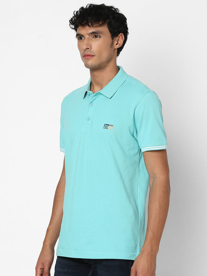SPYKAR Polo Collar Pure Cotton T-Shirt