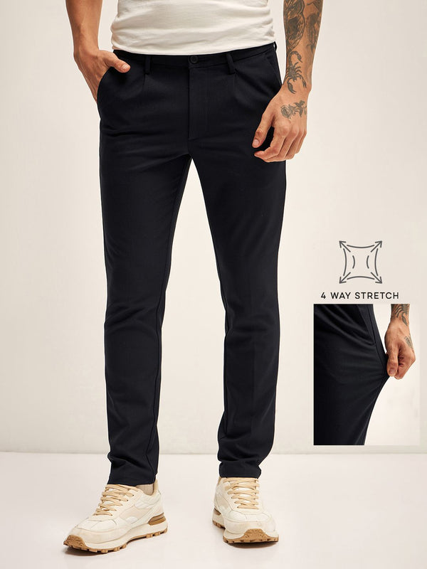 THE BEAR HOUSE Men Slim Fit Chinos Trousers