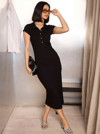 SASSAFRAS Bodycon Midi Dress