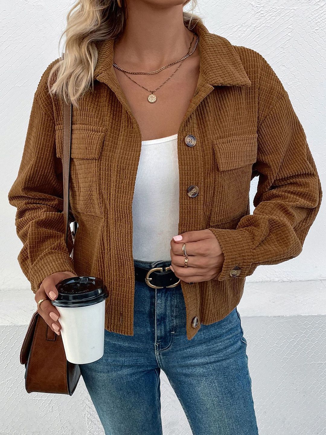 DressBerry Spread Collar Tailored Jacket