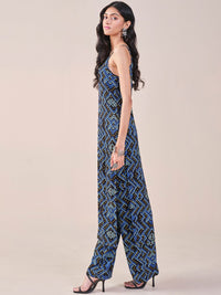 Global Desi Printed Shoulder Straps Kurta with Trousers