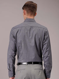 The Indian Garage Co. X Luxe Men Spread Collar Micro Checked Slim Fit Formal Shirt