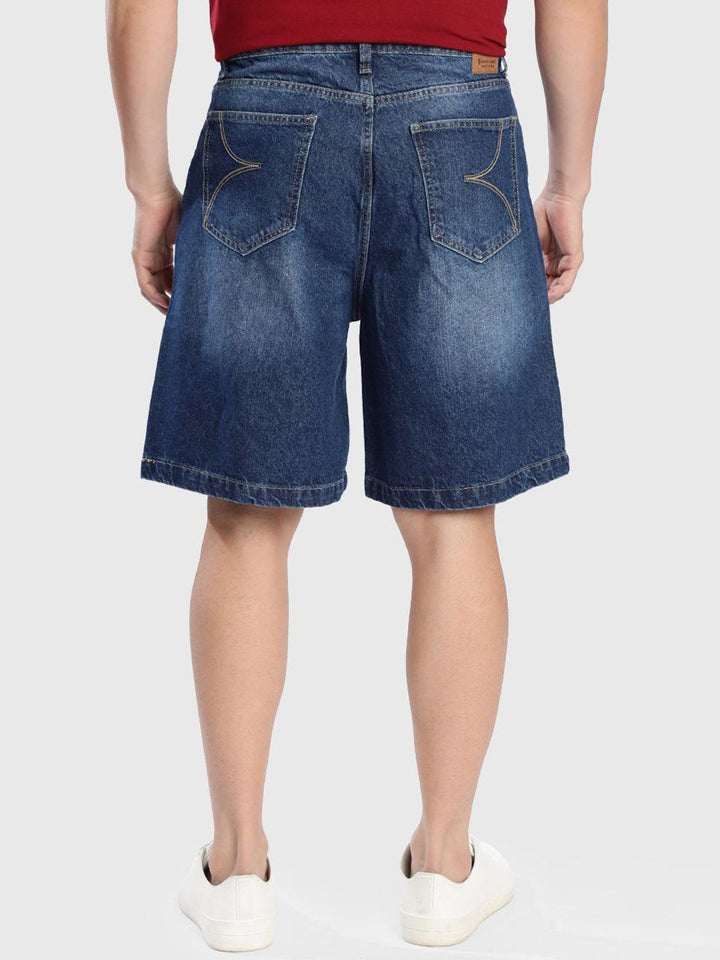 Bene Kleed Men Baggy Fit Distressed Denim Shorts