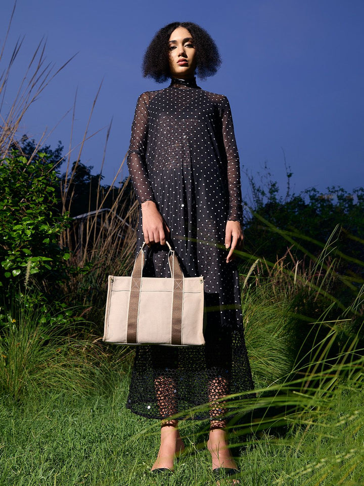 Lino Perros Self Design Structured Handheld Bag