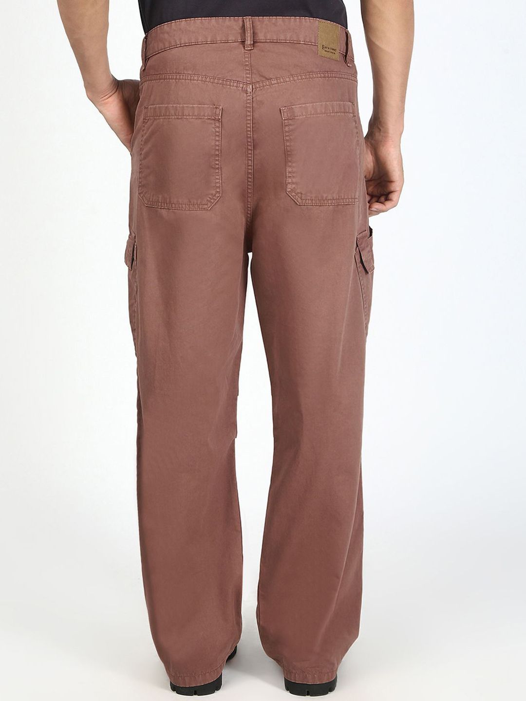 Bene Kleed Men Cotton Baggy Fit Mid-Rise Pleated Cargos Trousers