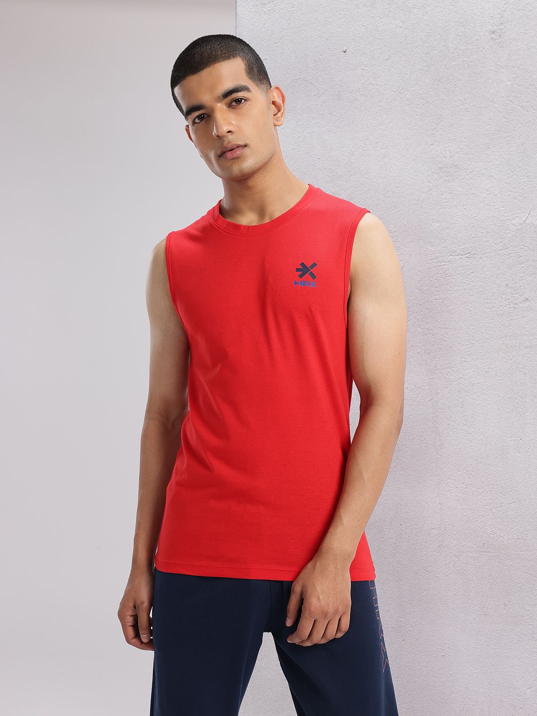 HRX by Hrithik Roshan Solid Sleeveless T-shirt