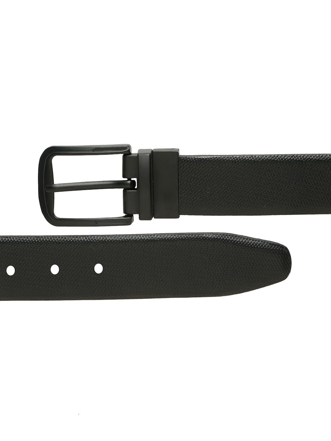 Teakwood Leathers Men Textured Leather Reversible Formal Belt