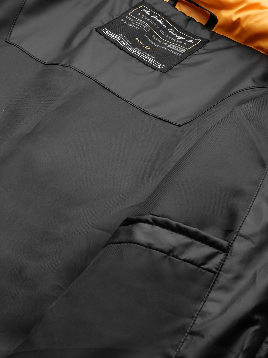 The Indian Garage Co Men Slim Fit Biker Jacket with Detachable Hood