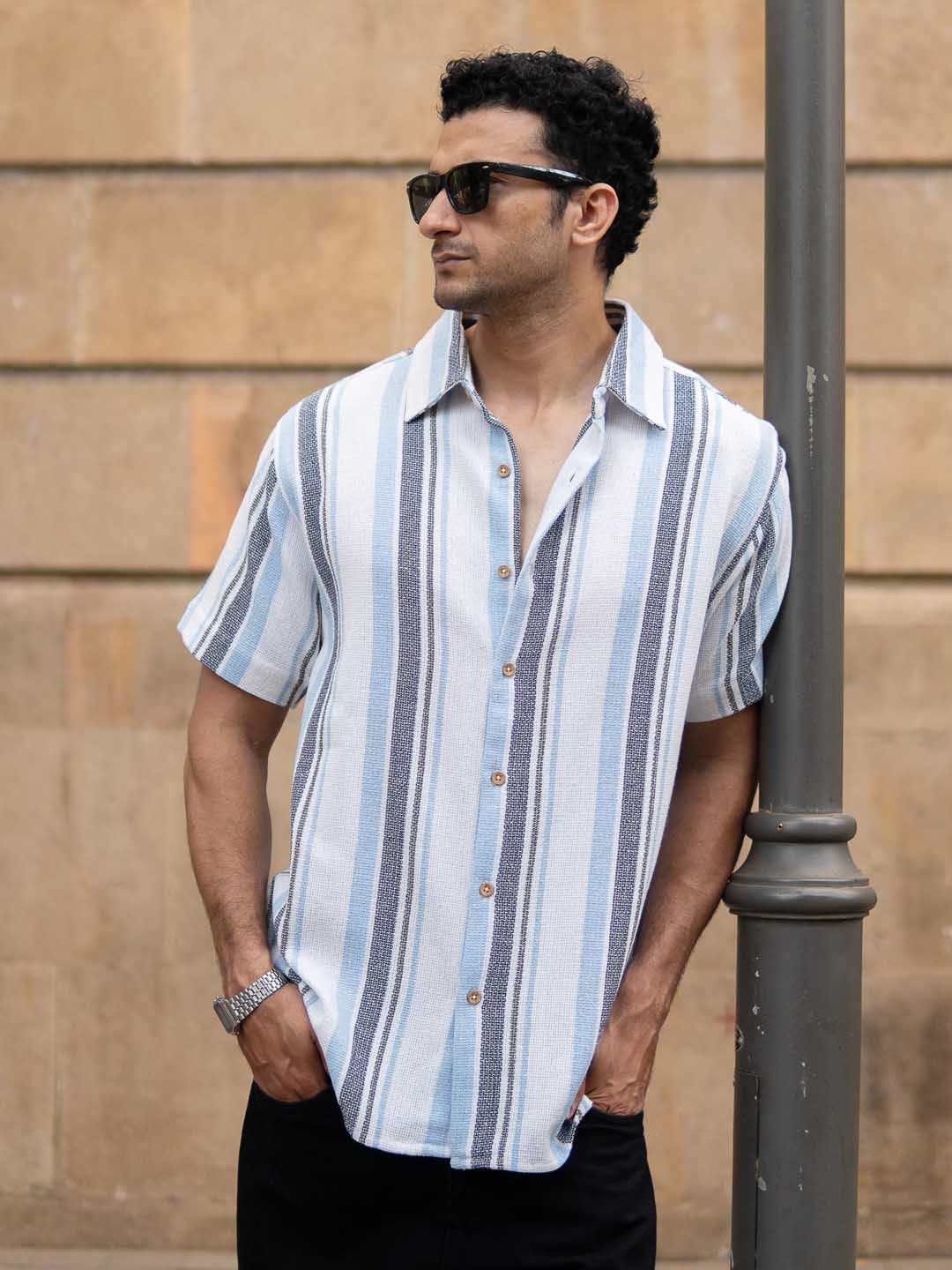 Powerlook Men Striped Casual Shirt