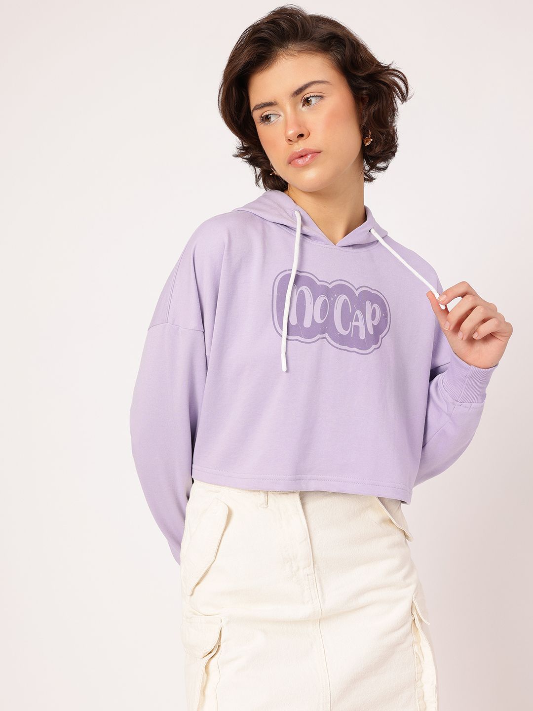 DressBerry Hooded Crop Sweatshirt