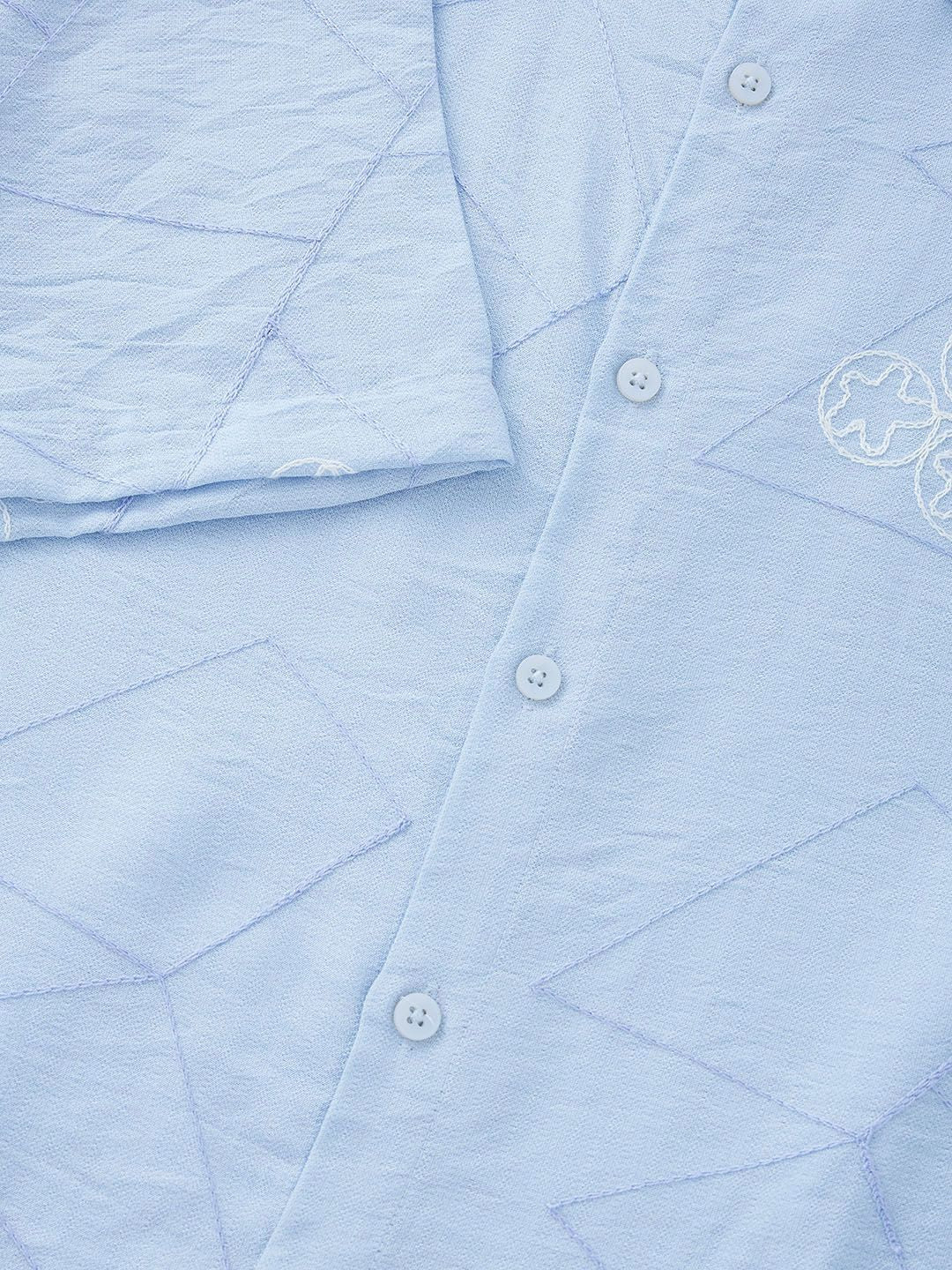 Thomas Scott Men Embroidered Regular Fit Casual Shirt