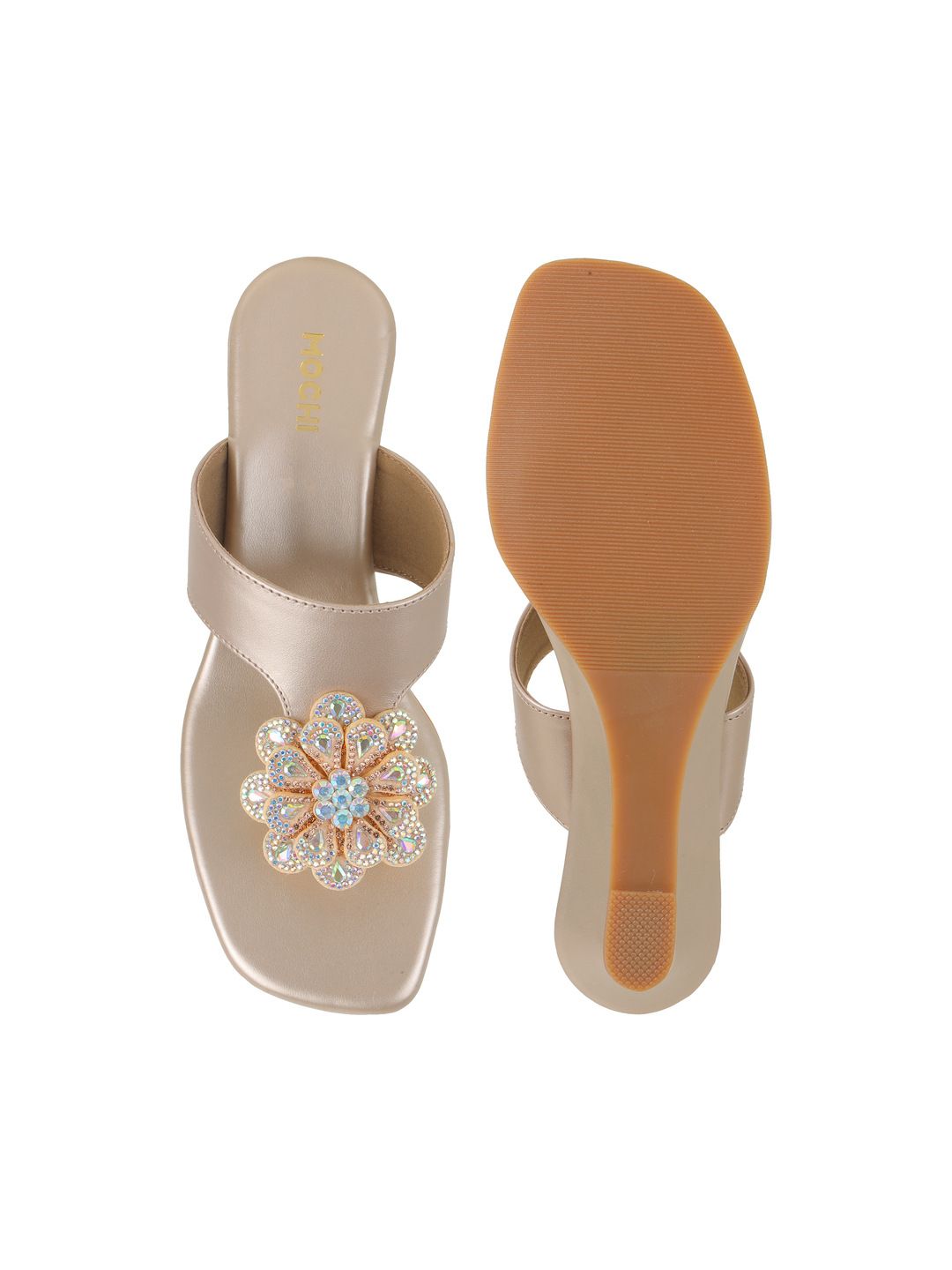 Mochi Embellished Block Mules