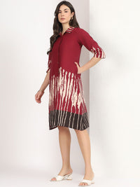 Mamicha Print Shirt Dress