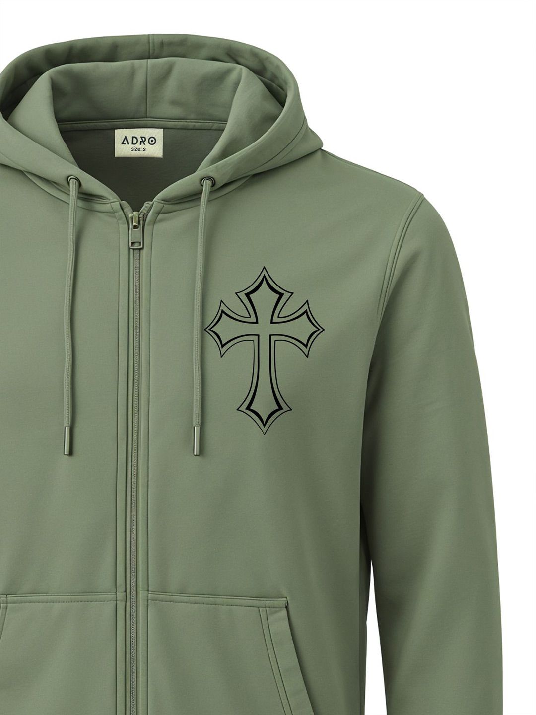 ADRO Men Printed Hooded Sweatshirt