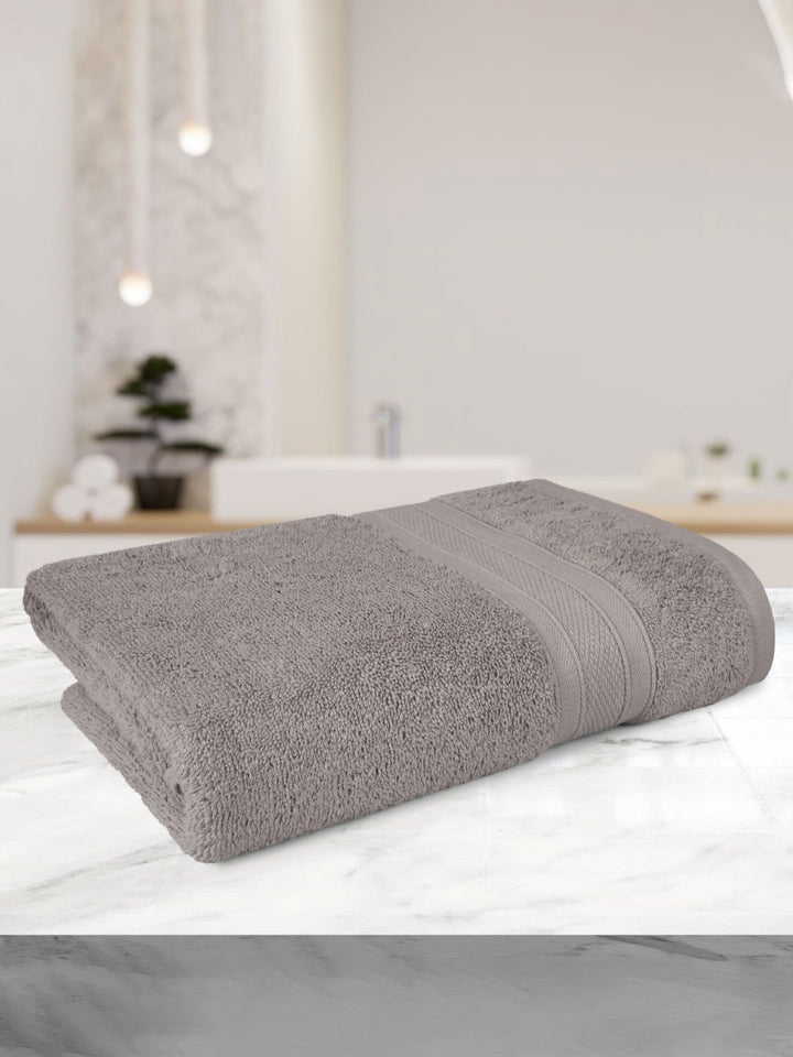 MYTRIDENT Charcoal Cotton 500 GSM Bath Towel