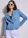 SASSAFRAS Comfort-Fit Double Breasted Blazer