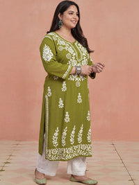 Rumah Wanita Chikankari Sulam Kurta Chikankari