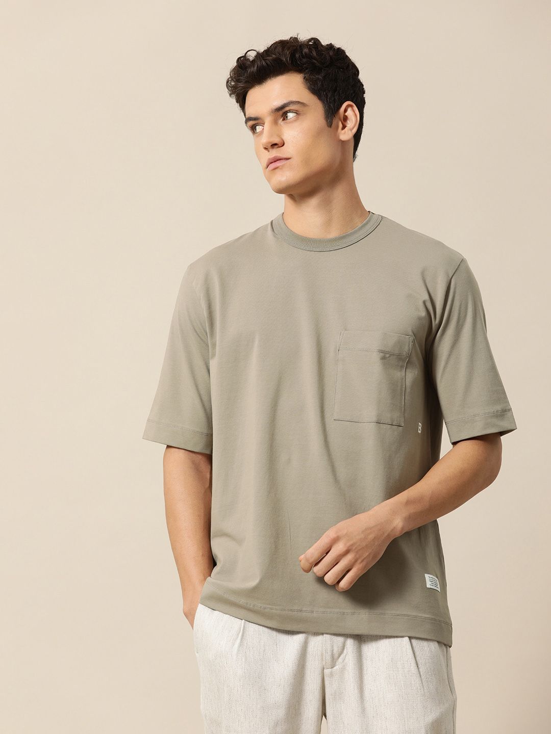 Mr Bowerbird Men Plan B Embroidered Oversized T-Shirt