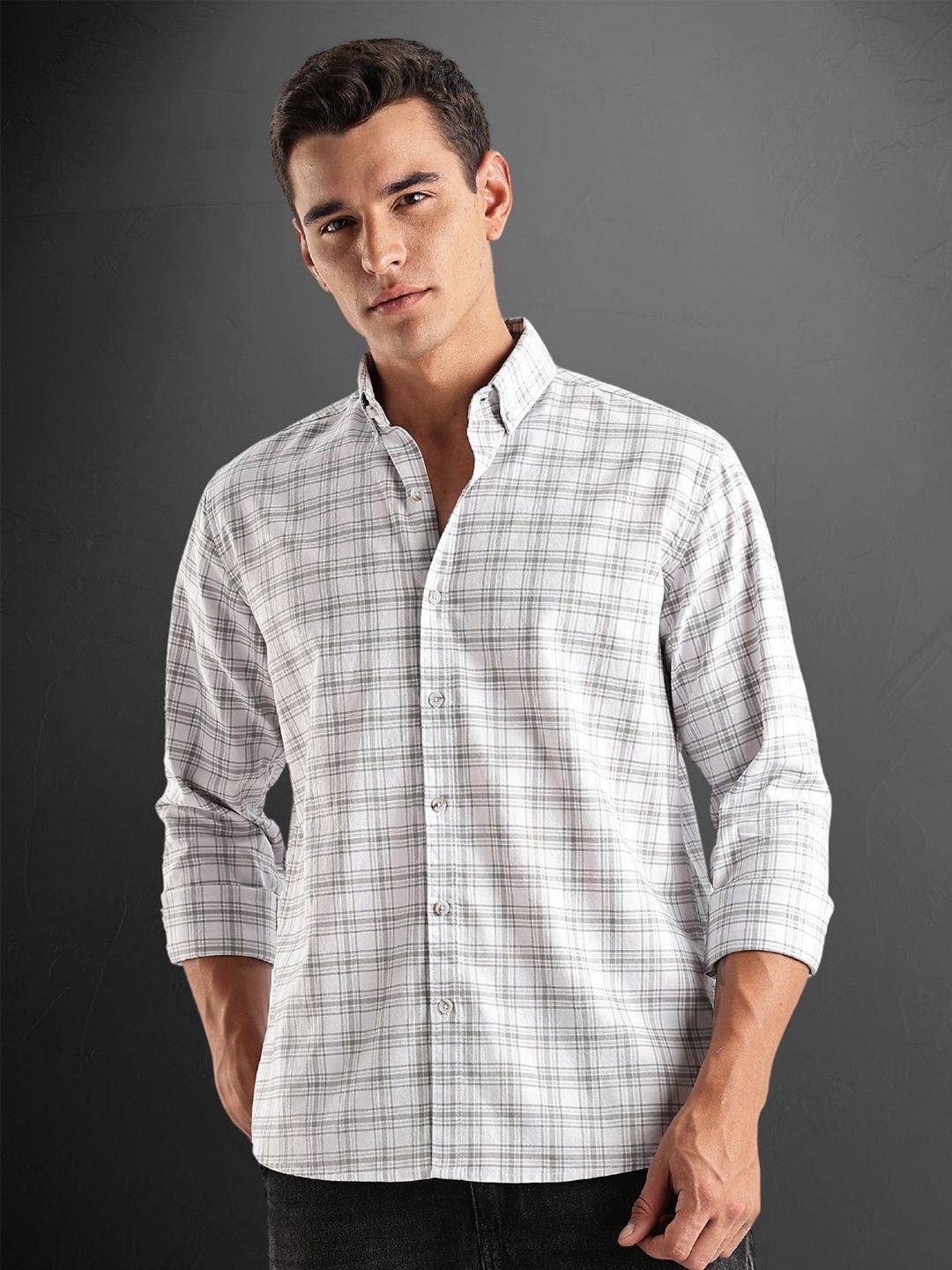 ADRO Standard Tartan Checks Baju Kasual Kapas