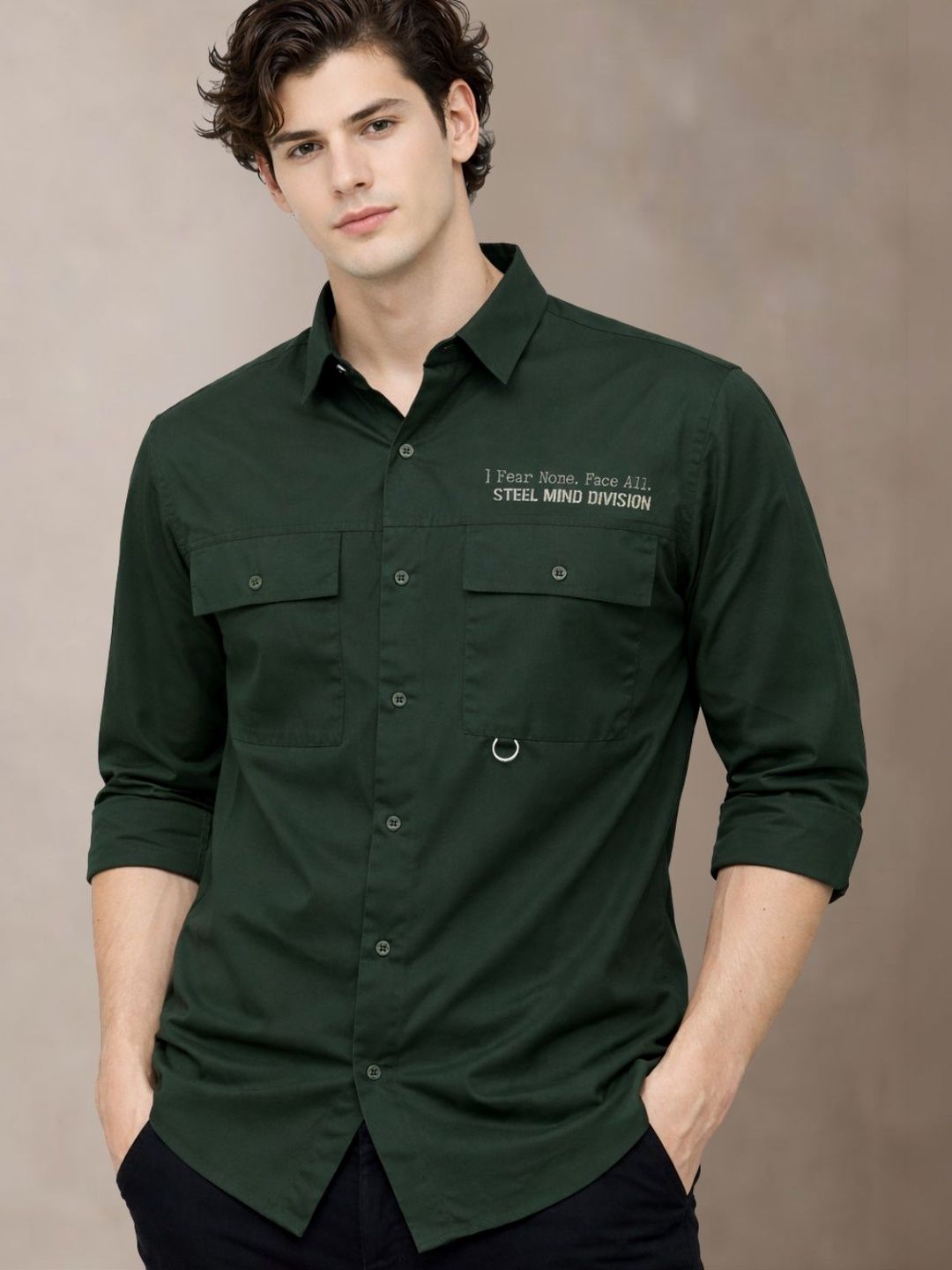 ADRO Classic Printed Cotton Twill Cargo Baju Kasual