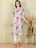 W Women Floral Printed Thread Work Kurta