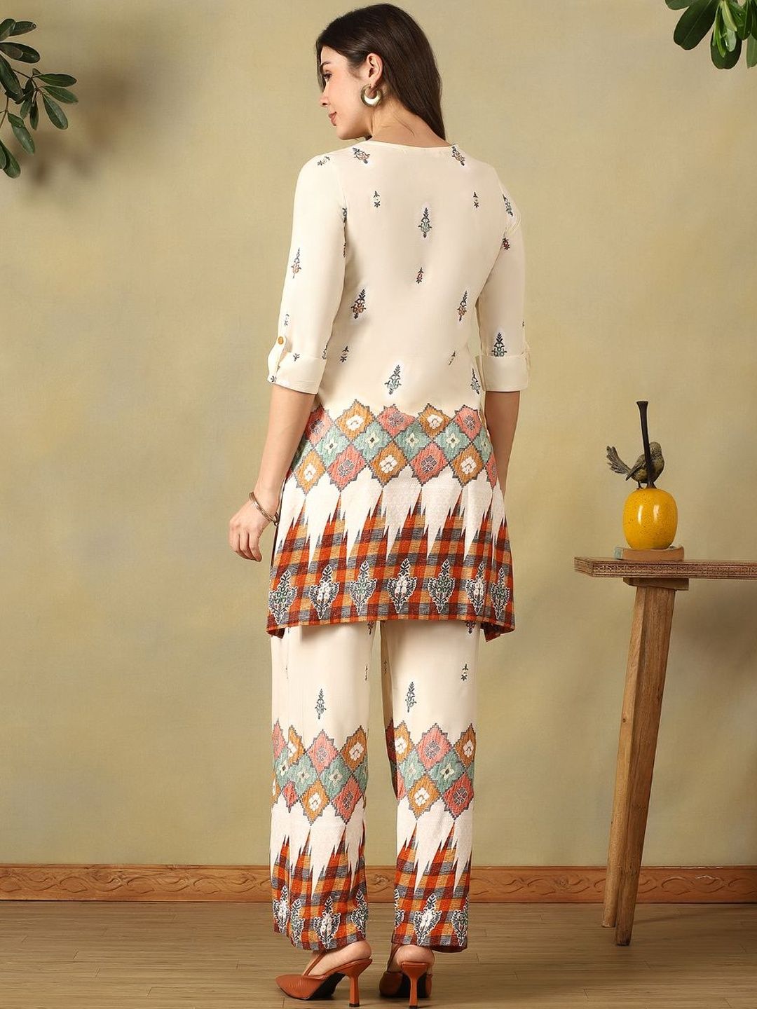 Mamicha Cotton Printed Tunic with Palazzos