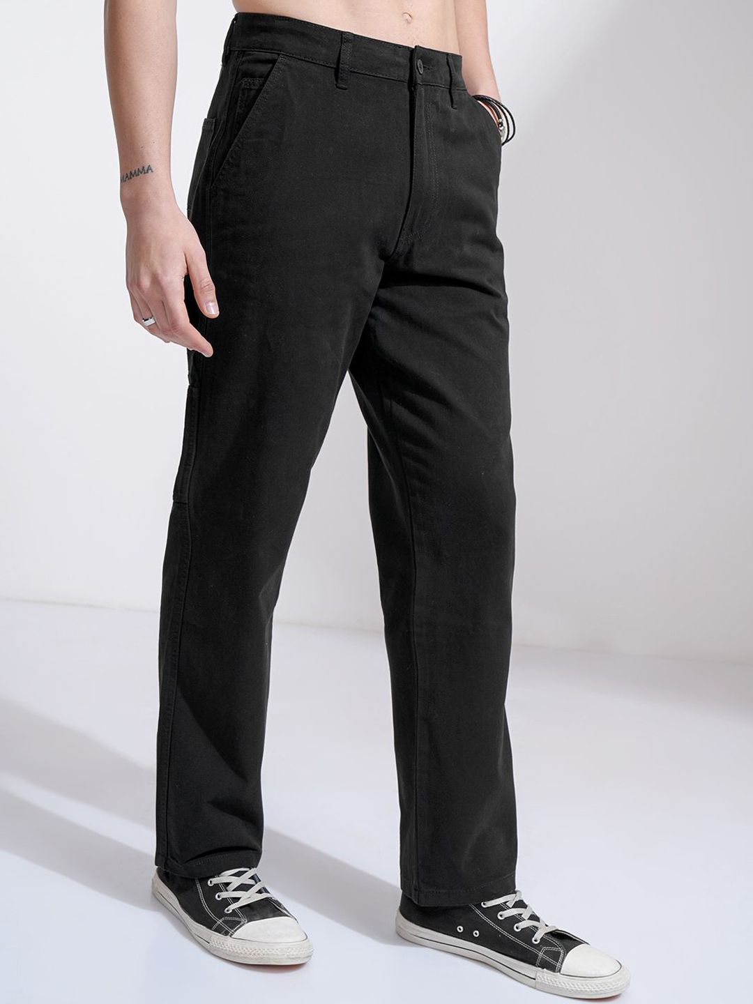 HIGHLANDER Men Cotton Carpenter Fit Cargos Trousers
