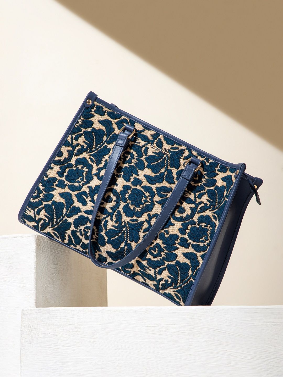 Berrylush Floral Printed Structured Shoulder Bag