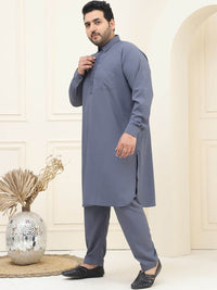 SOJANYA PLUS Shirt Collar Regular Pathani Kurta with Salwar