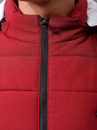 The Indian Garage Co Men Hooded Colourblocked Casual Puffer Jacket