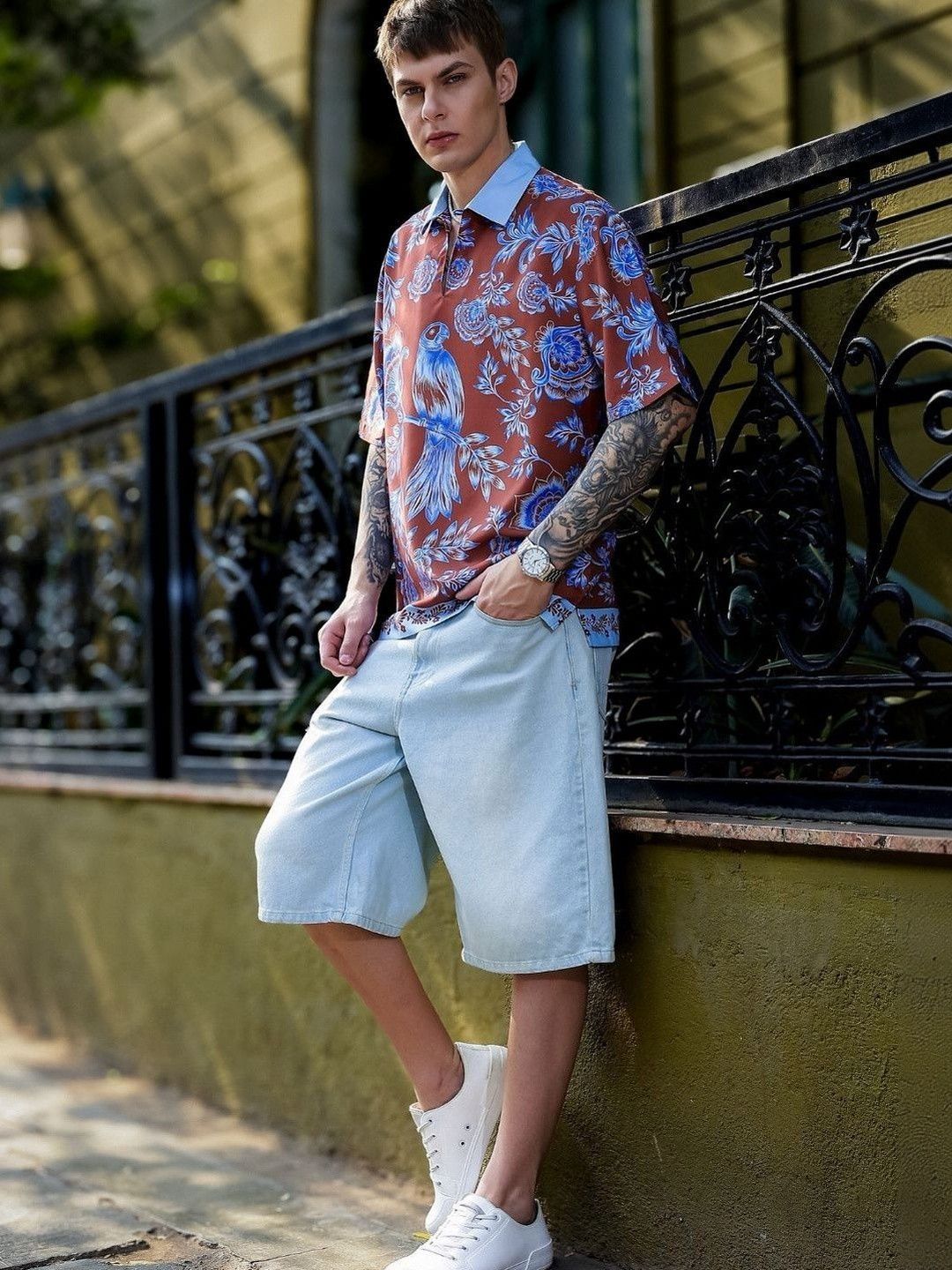 Eszett Men Floral Printed Casual Shirt