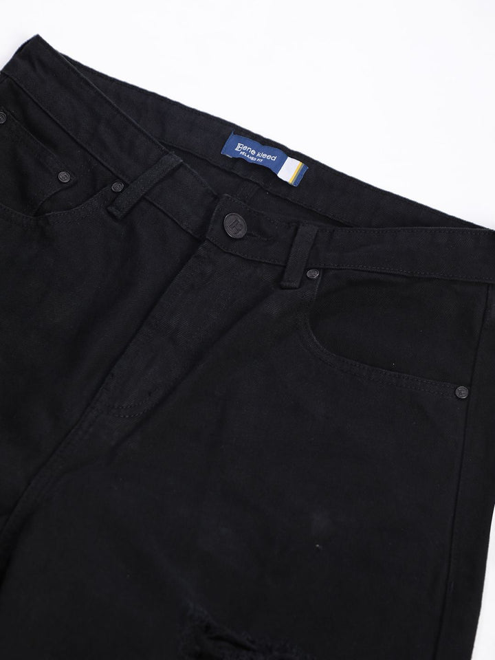 Bene Kleed Men Relax Fit Distressed Denim Shorts