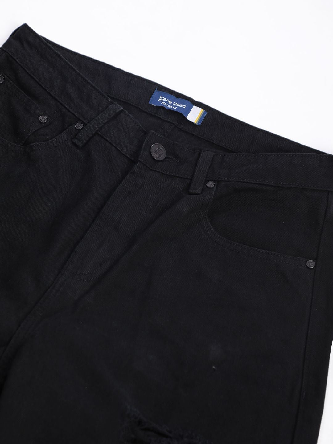 Bene Kleed Men Relax Fit Distressed Denim Shorts