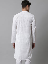 Jompers Men Woven Design Embroidered Cotton Kurta