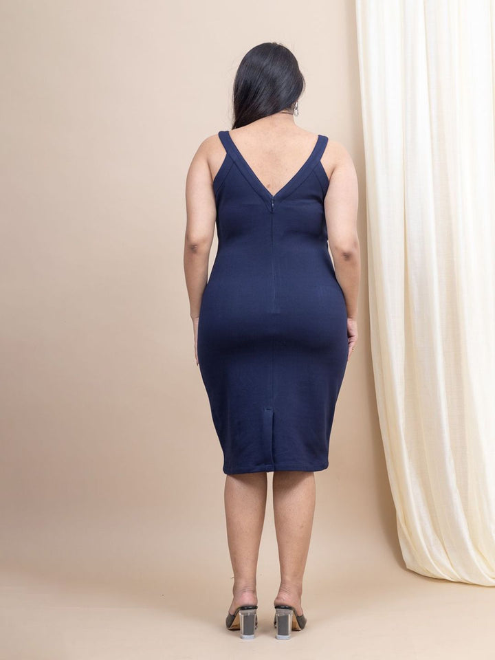Mamicha Women Moonlit Navy Bodycon Dress