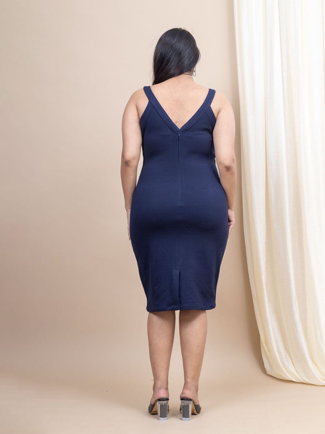 Mamicha Women Moonlit Navy Bodycon Dress