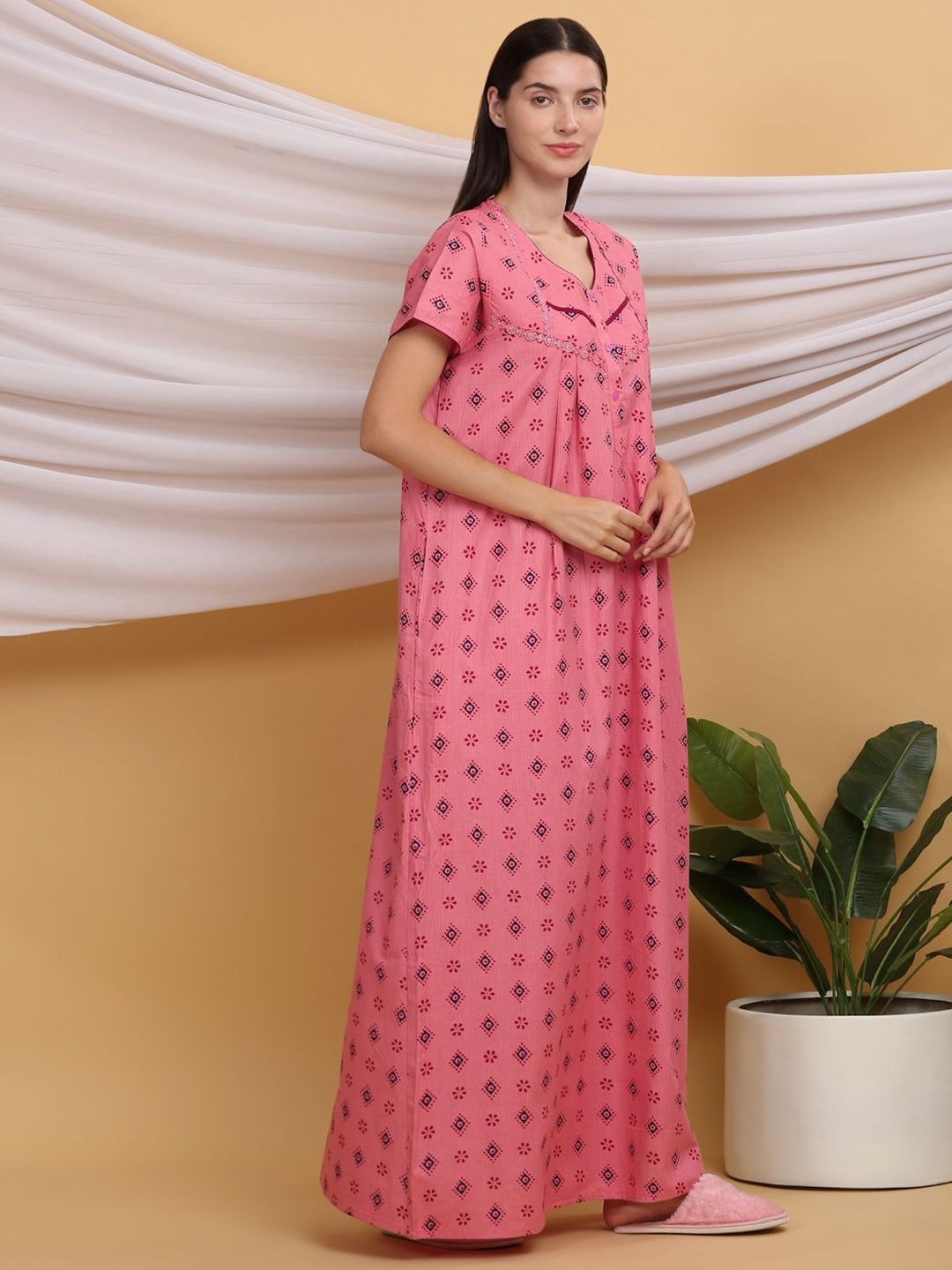 Sweet Dreams Printed Maxi Nightdress