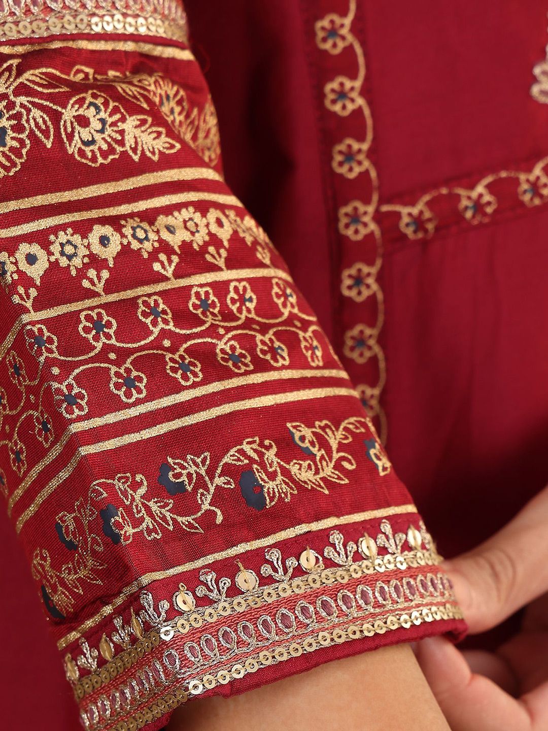 W Women Ethnic Motifs Fit & Flare Maxi Dress