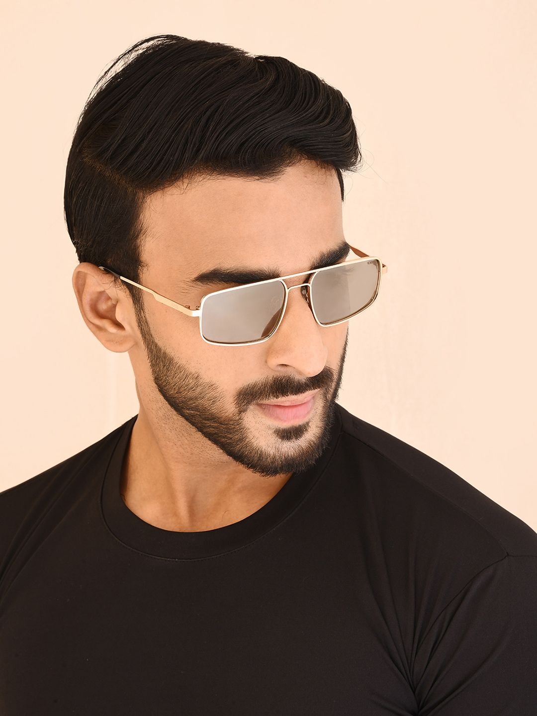 IDEE Men Rectangle Sunglasses with UV Protected Lens IDS3003C4SG