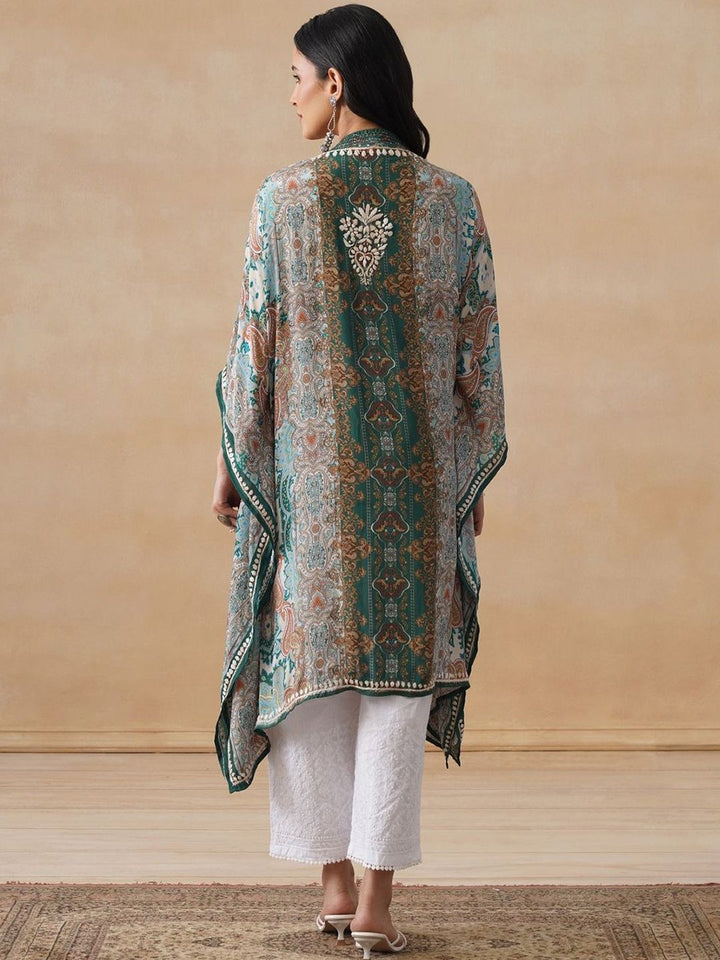 House of Chikankari Women Printed Chikankari Crepe Kurta