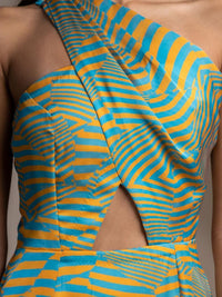 Mamicha Women Printed Satin Bodycon Dress