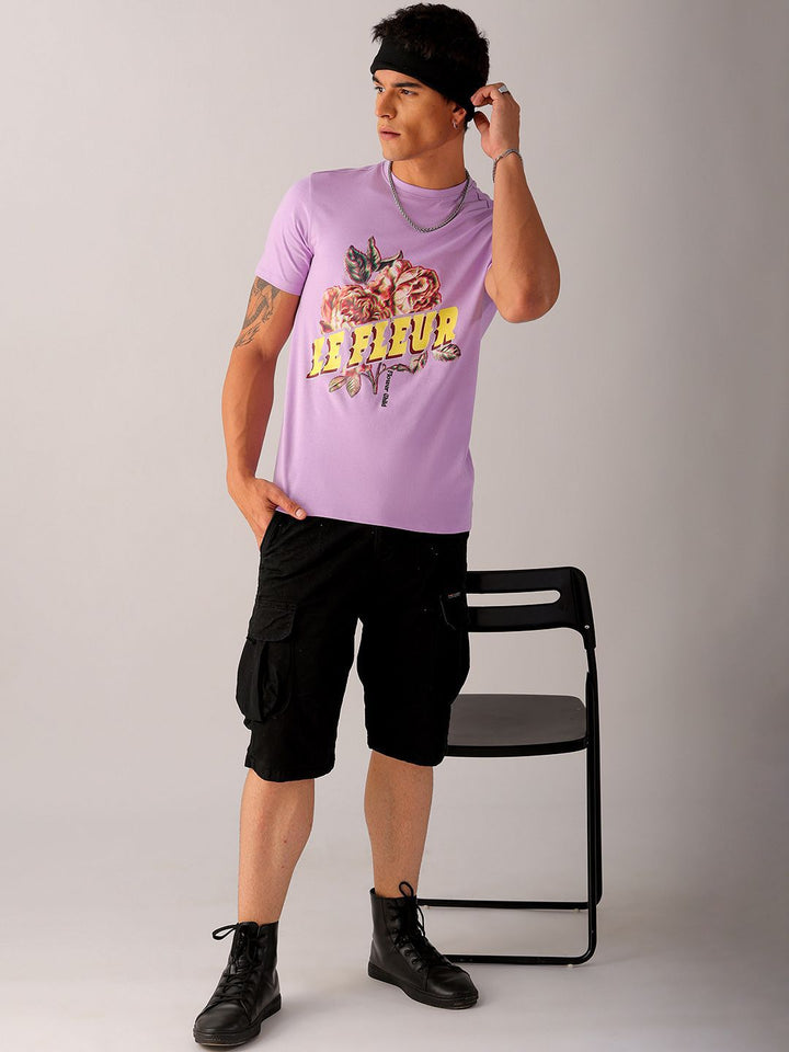 The Indian Garage Co Men Floral Printed Slim Fit T-shirt