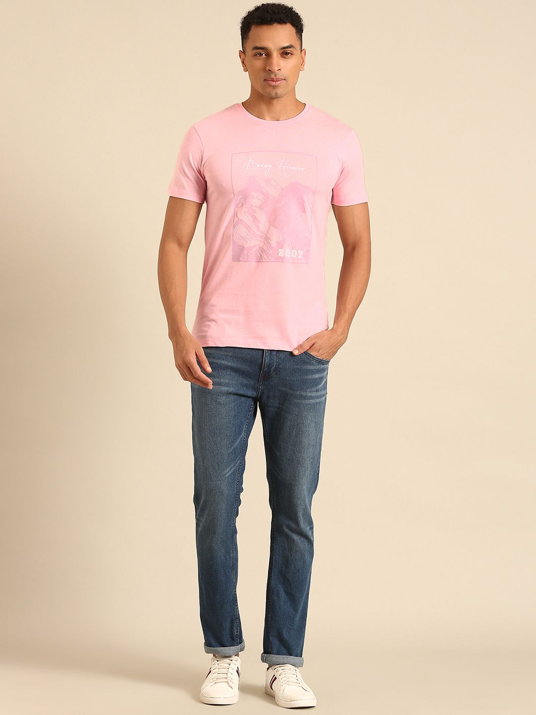 Being Human Printed Pure Cotton T-shirt