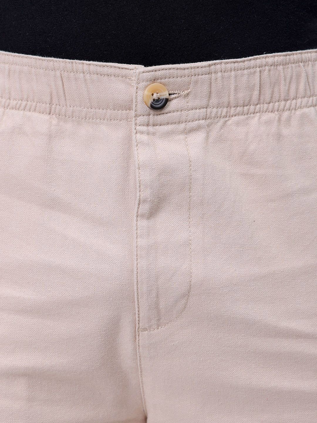 The Indian Garage Co Men Relaxed Fit Utility Pure Cotton Cargo Shorts