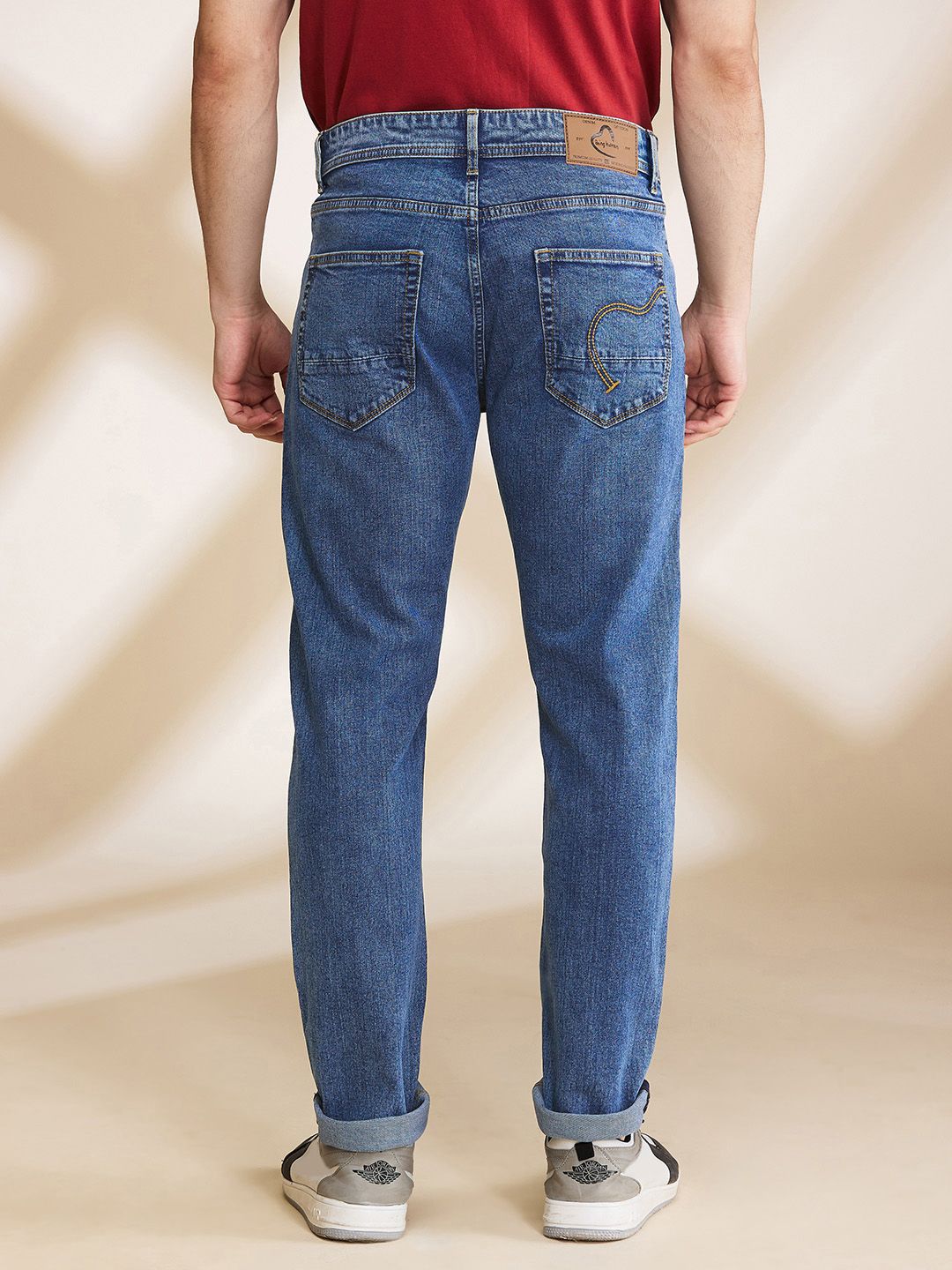 Being Human Men Slim Fit Mid-Rise Light Fade Stretchable Jeans